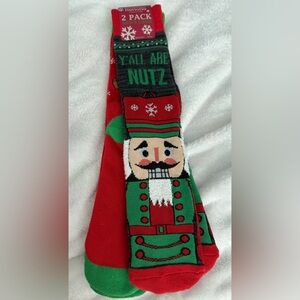 NWT Basic Resources HoHoHo Collection Men's Christmas Holiday 2-Pack Crew Socks